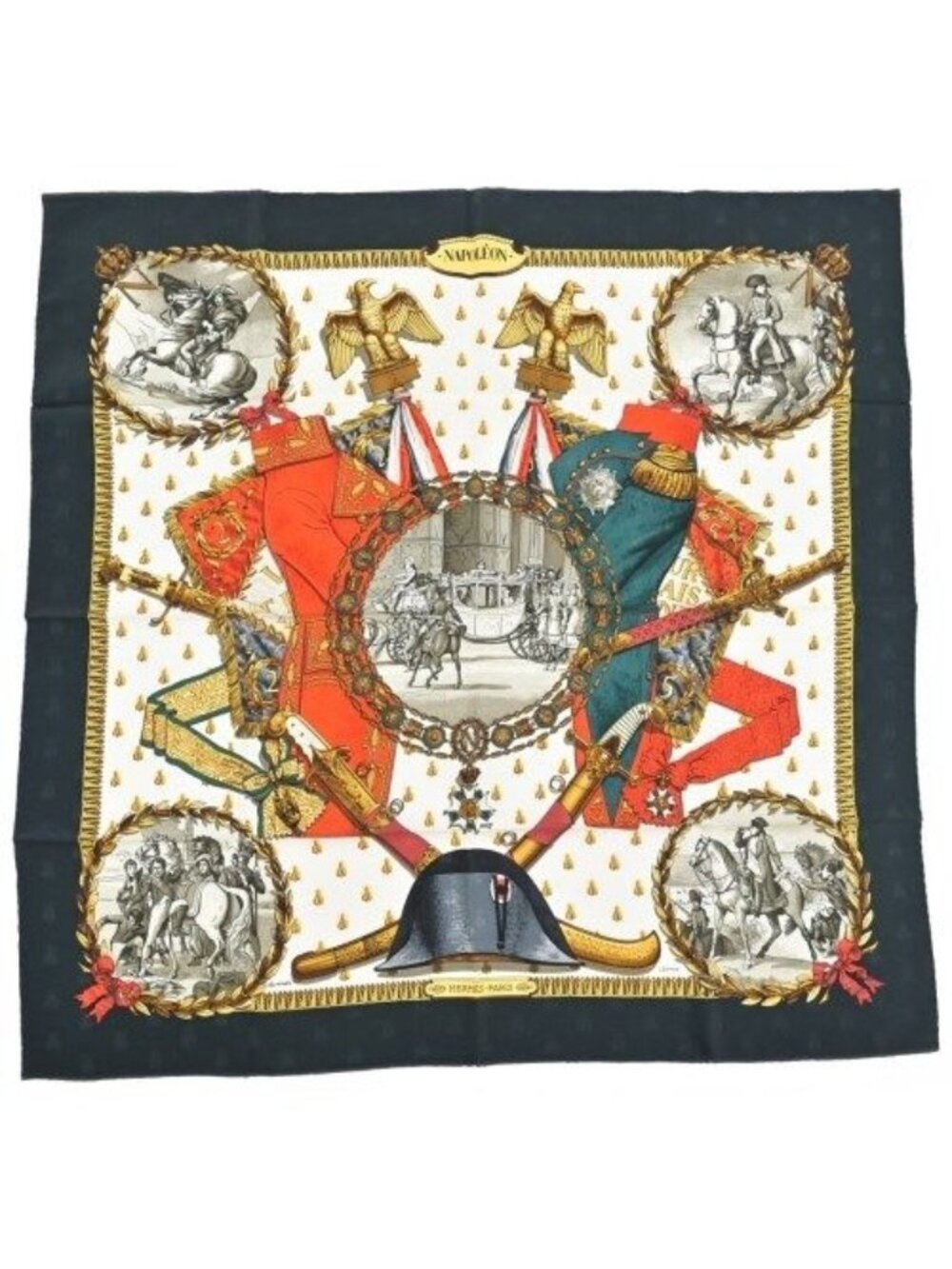 Hermes Bandana Scarf Gray
